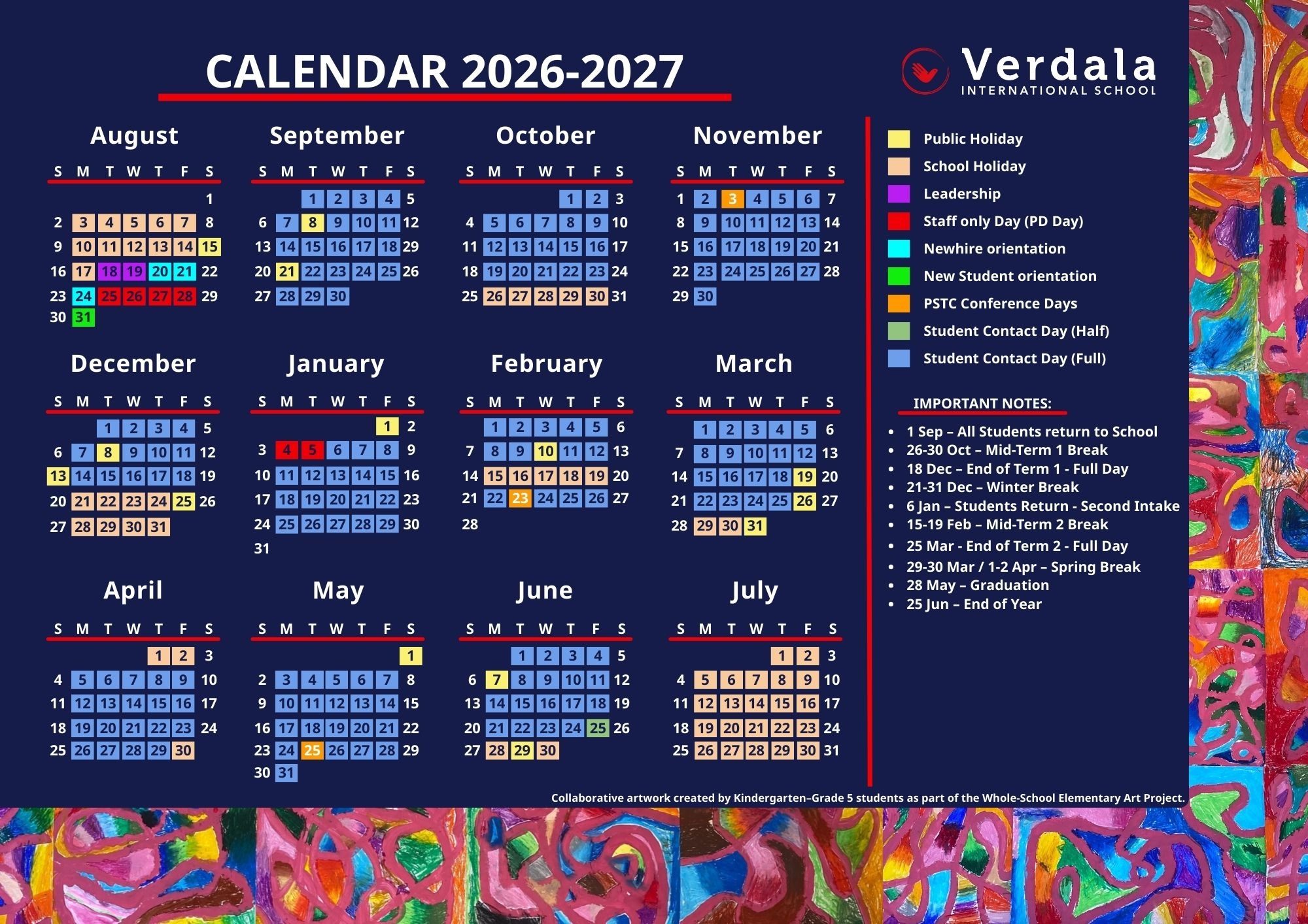 Scholastic Year 2026-2027