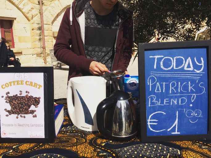Student-run Coffee Cart in aid of Reaching Cambodia